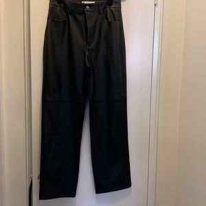Mango faux leather pants